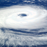Aerial view of cyclone
