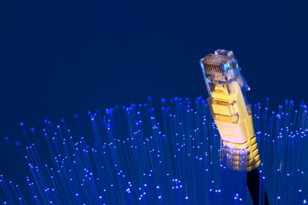 Ethernet cable with fiber optics