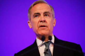 Mark Carney addressing supporters after winning Canada's PM race