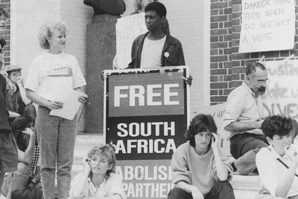 Anti-apartheid protest demonstration