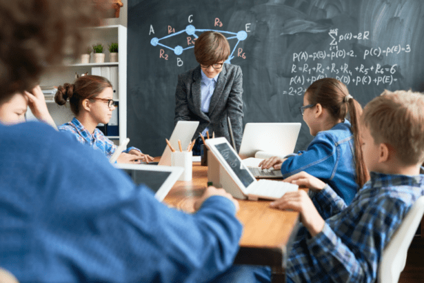 Students learning in classroom