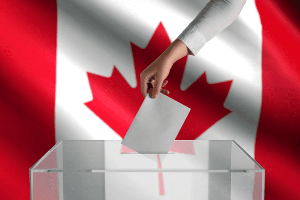 Voting in Canadian election