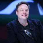 Elon Musk speaking at event