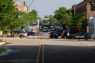 Police at Highland Park Shooting