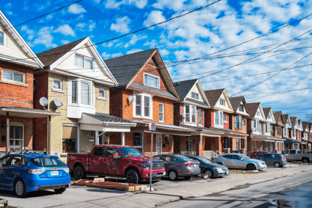 Residential street with cars
