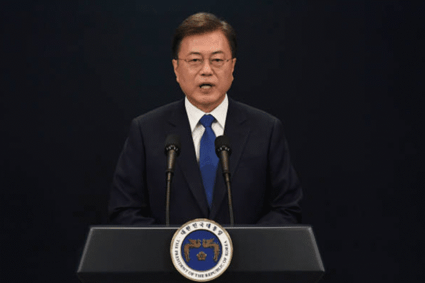 Moon Jae-in speaking