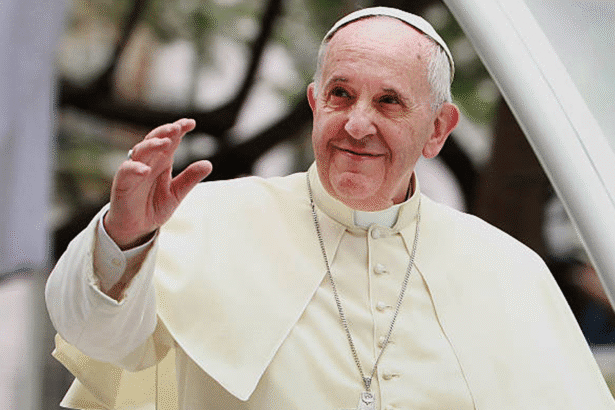 Pope Francis waving
