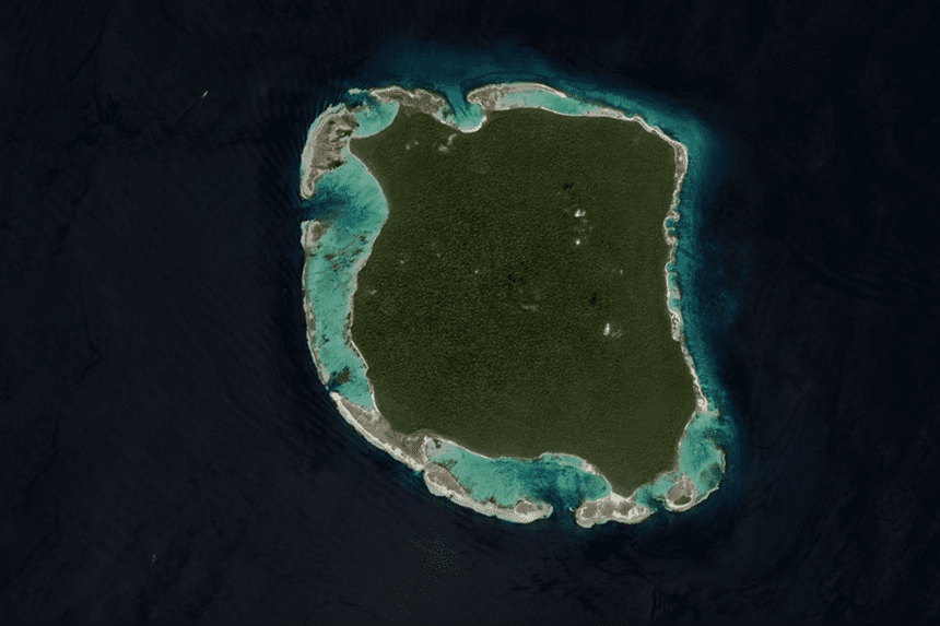 Remote tropical island