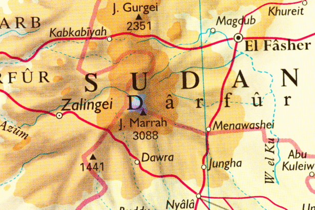 Map of Darfur Sudan