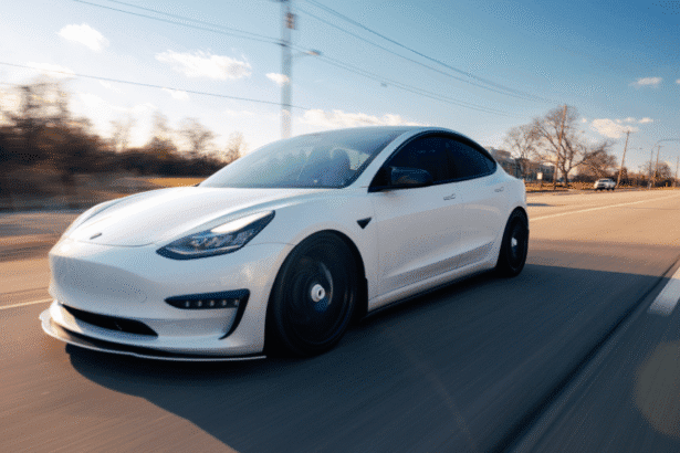 White Tesla Model 3