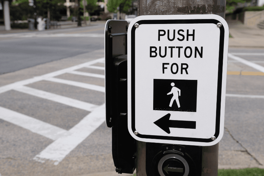 Pedestrian crossing button
