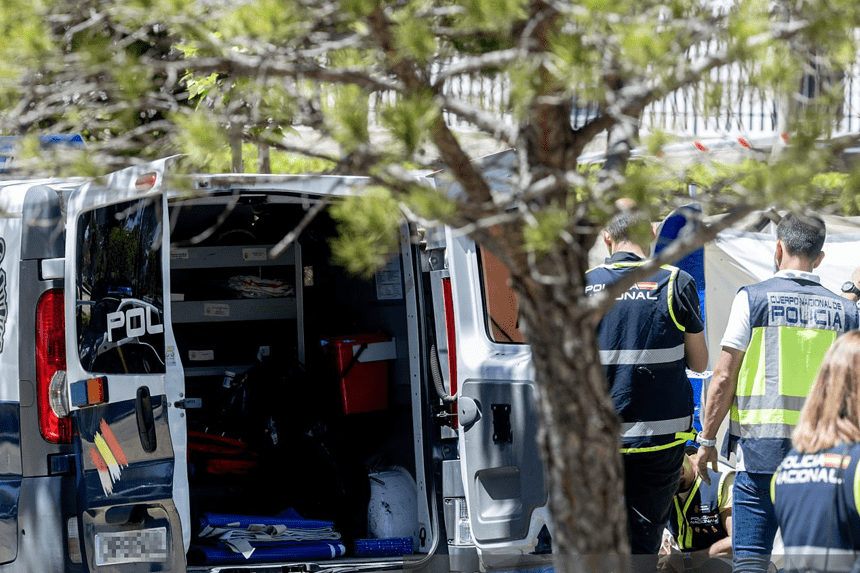 Crime scene in Madrid