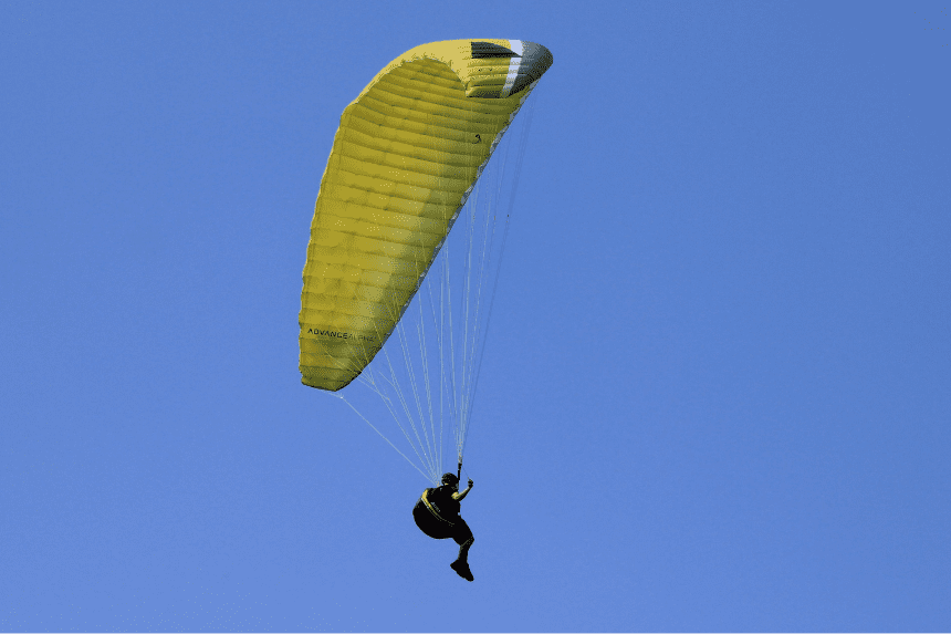 High-altitude paraglider flight