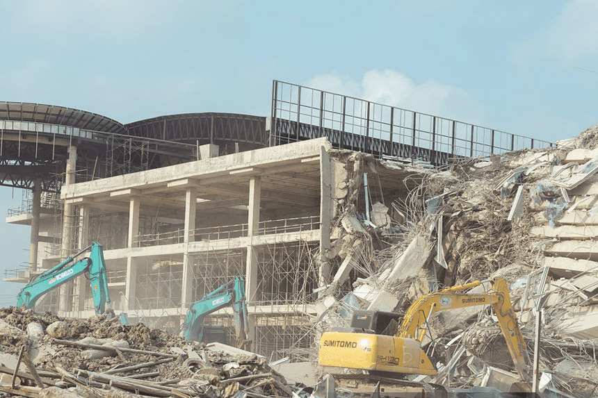 Collapsed Bangkok skyscraper