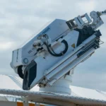 Golden Dome Missile Defense launcher system on rooftop with precision targeting equipment