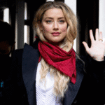 Amber Heard with twins