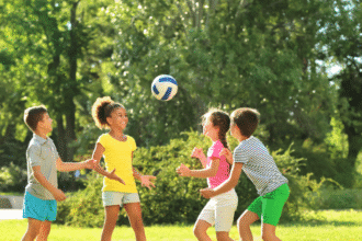 Children Playing Outdoors