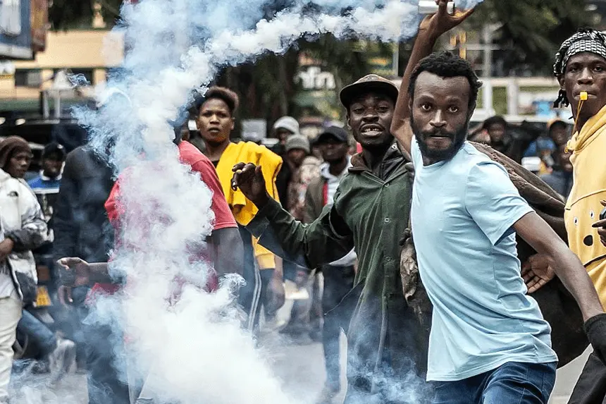 Kenyan youth protest march