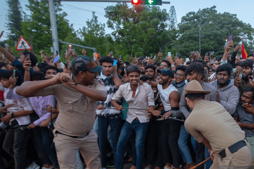 Crowd chaos at parade