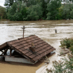 South Korea flood destruction