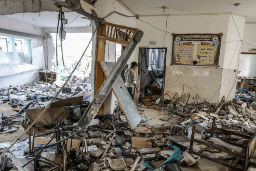 Gaza school airstrike aftermath
