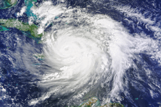 Hurricane Erin approaching Caribbean