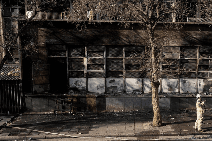 Johannesburg fire survivors