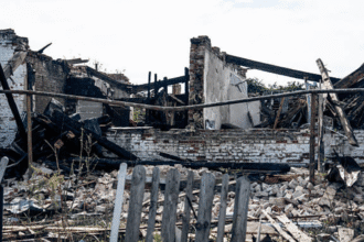 Destroyed home Ukraine