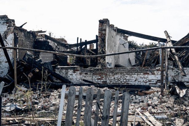 Destroyed home Ukraine