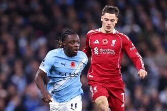 Jeremy Doku goal celebration