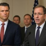 Lawmakers at press conference discussing Congress withholding Hegseth funds until unedited boat strike footage is released